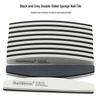 Gray and Black Double-Sided Half-Moon Sponge Nail File - Durable, High-Elastic Buffing Strip