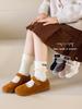Girls' Cotton Mid-Calf Socks with Sweet Bowknot - Korean Style Lace Princess for Autumn and Spring
