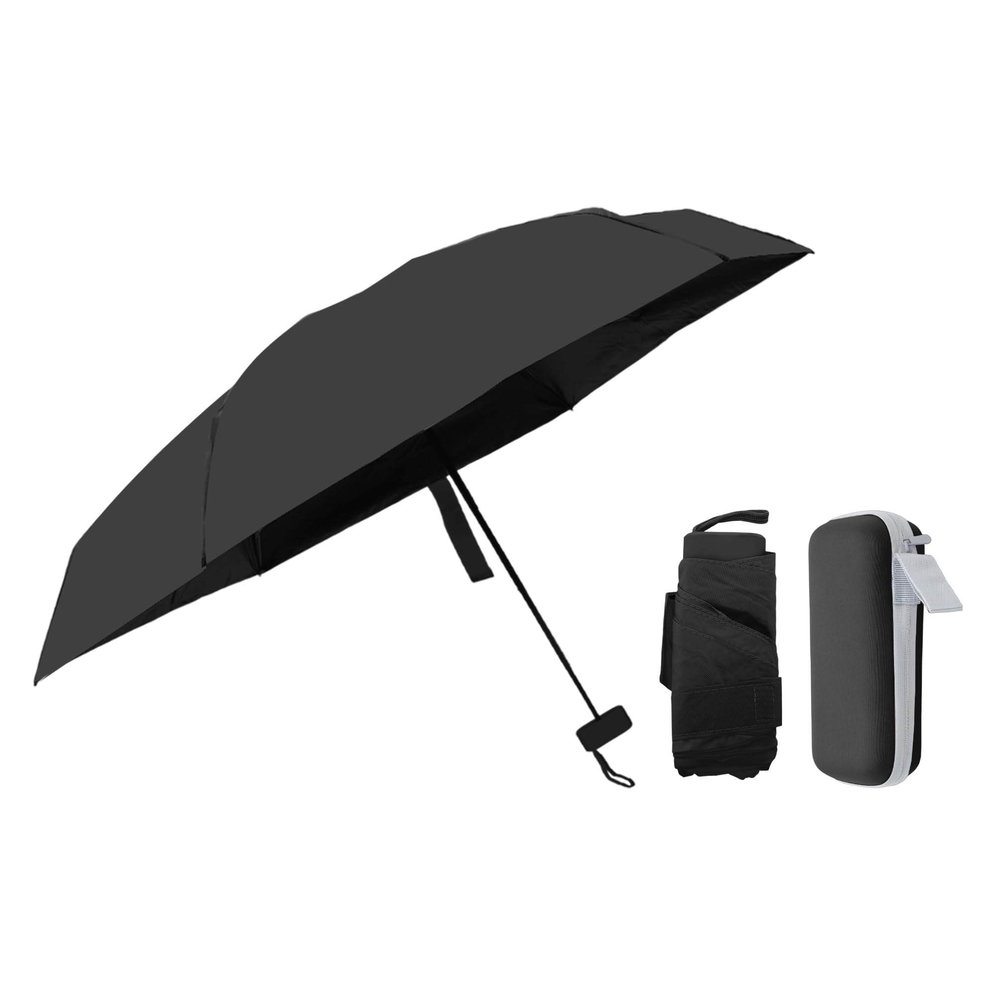 

CAPASTEC Folding Rain Sun Folding Super Water Heat Light UV Folding UV For Sunny and Rainy Compact and Easy to 8 Black Umbrella, Umbrella, Umbrella, чёрный
