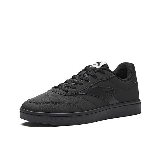 Anta Vitality Classic Retro Campus Life Fashion Versatile Thin Sole Simple Training Low Top Skate Shoes Men Sneaker Basic-Black 912618099-10
