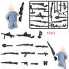 Military Building Block Doll Accessories Weapon Pieces Rifle Machine Gun Parts Toy Assembly
