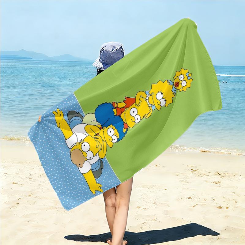 1Pc Simpsons Family Portrait Beach Towel Microfiber Beach Towel Thin Absorbent For Beach Swimming Yoga Bath Sports 0917272