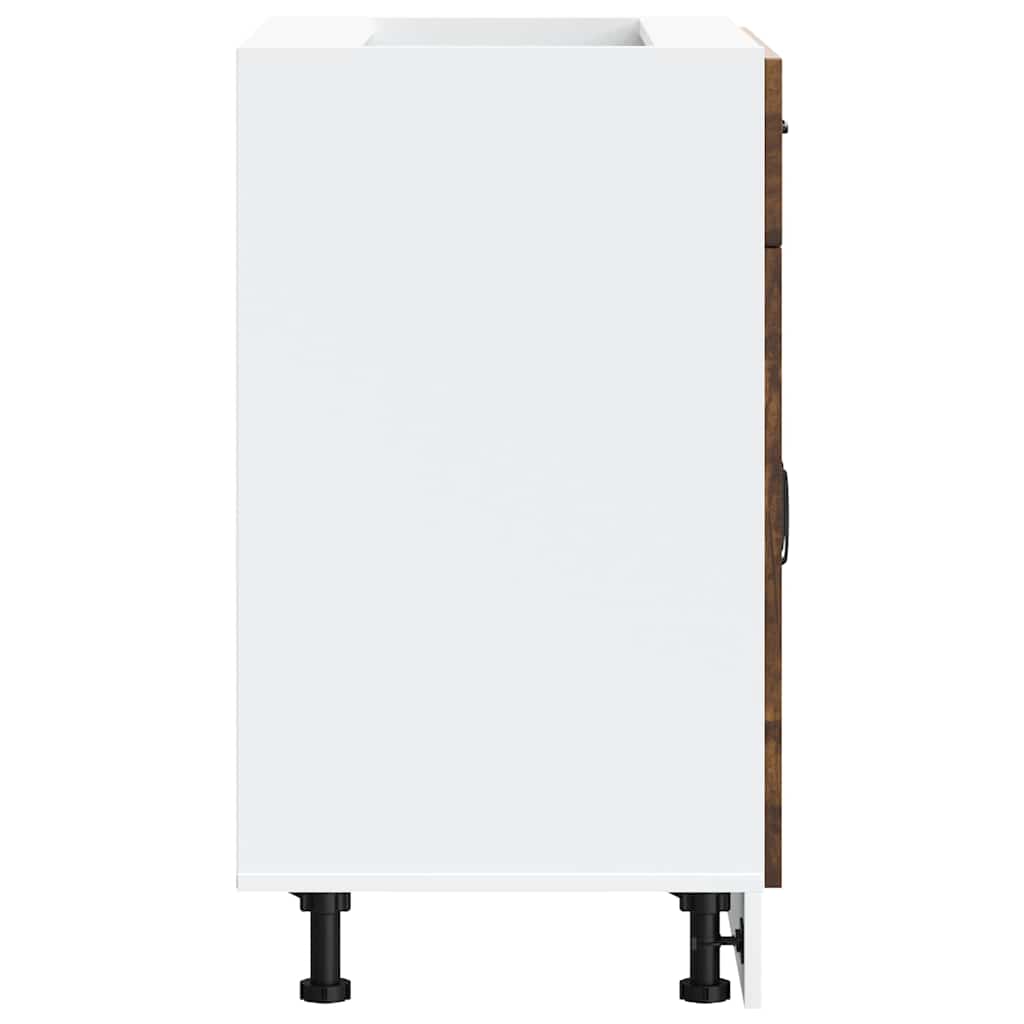 Kitchen Base Cabinet Kalmar Smoked Oak Wood Based Panel