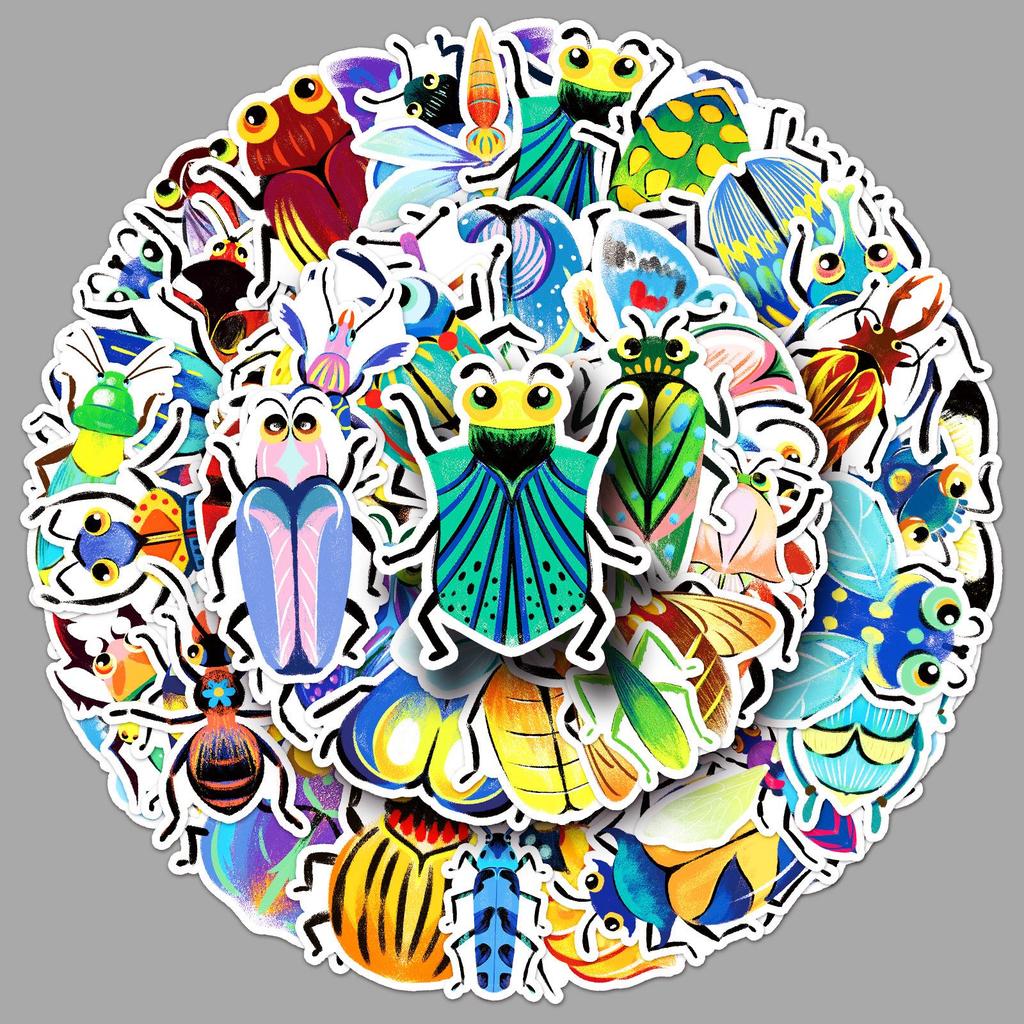 51 Colorful Cartoon Insect & Animal Stickers - Creative Waterproof Decoration for Planners