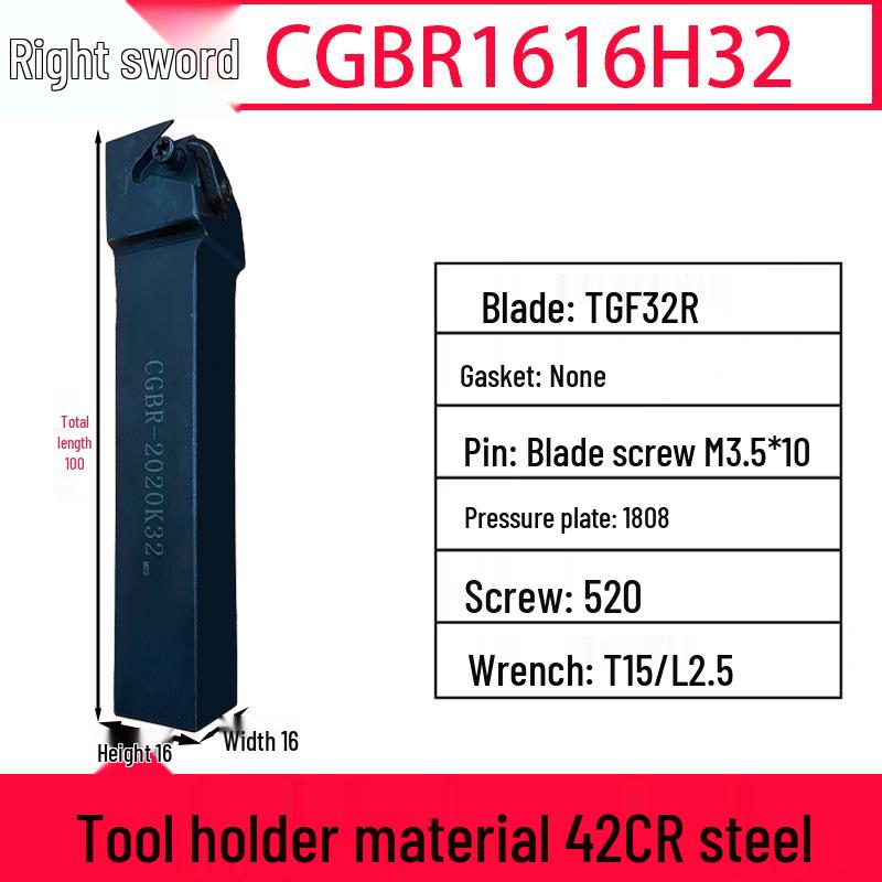 CNC Clamp-Type Vertical Mount Retaining Ring Groove Tool Holder with Kyocera Turning Inserts