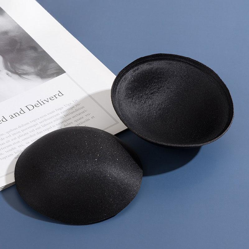 

1 пара для купальников, подкладка, съемный бюстгальтер, хлопковые чашки с эффектом пуш-ап, сексуальное женское бикини XL чёрный