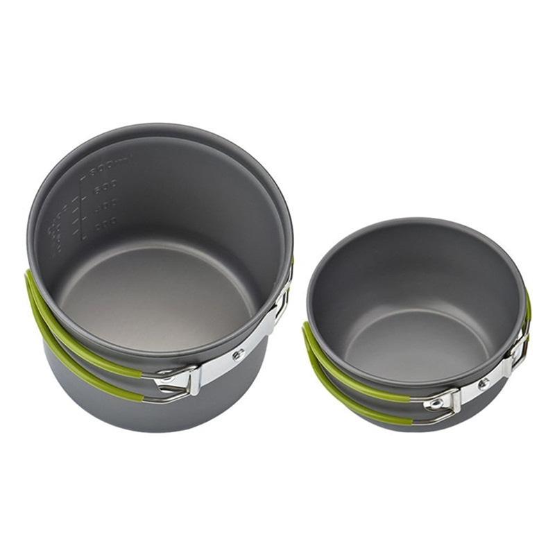 Aluminum Nonstick 1-2L Capacity Gas Cooker Compatible Pot Cover Cookware Lightweight Portable Modern Frying Pans for Camping