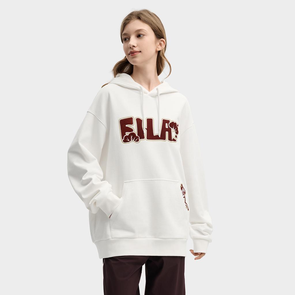 FILA CNY Fashionable Personalized Trendy Minimalist Classic Embroidered Logo Pattern Retro Sports Casual Versatile Comfortable Hoodie F11U619203FWT