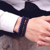 Módní sada korálkových náramků pro muže 6mm Lávový kámen Tygr Oko Obsidián Howlit Léčivý náramek Pulseras Hombre Cool Šperky na jízdu