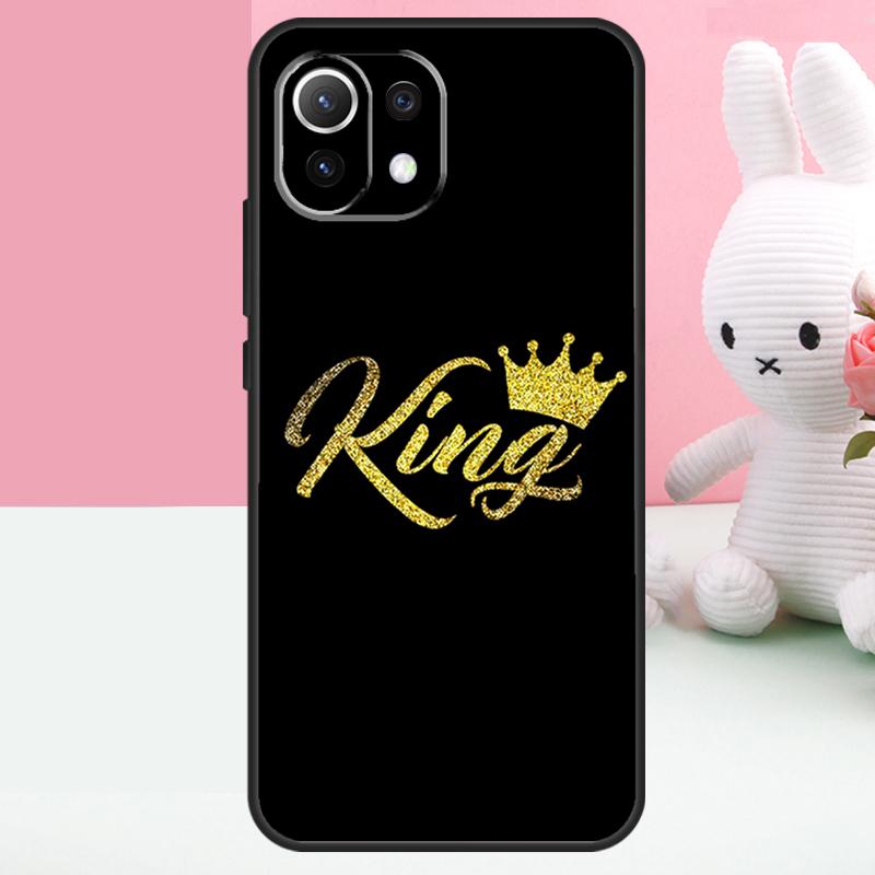 Cute King Queen Crown Case For Xiaomi 15 Ultra 14 13 15T 13T 14T Pro 17 Pro Max POCO F7 X7 Pro X5 X6 F5 F6 Funda