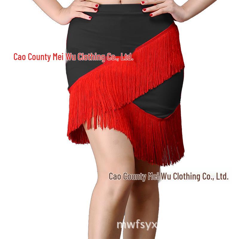 Adult Tassel Irregular Mini Skirt for Latin Dance Performance
