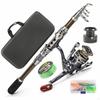 Rotating Fishing Rod with Reel | Comfortable EVA Cushioned Grip, Carbon Lure
