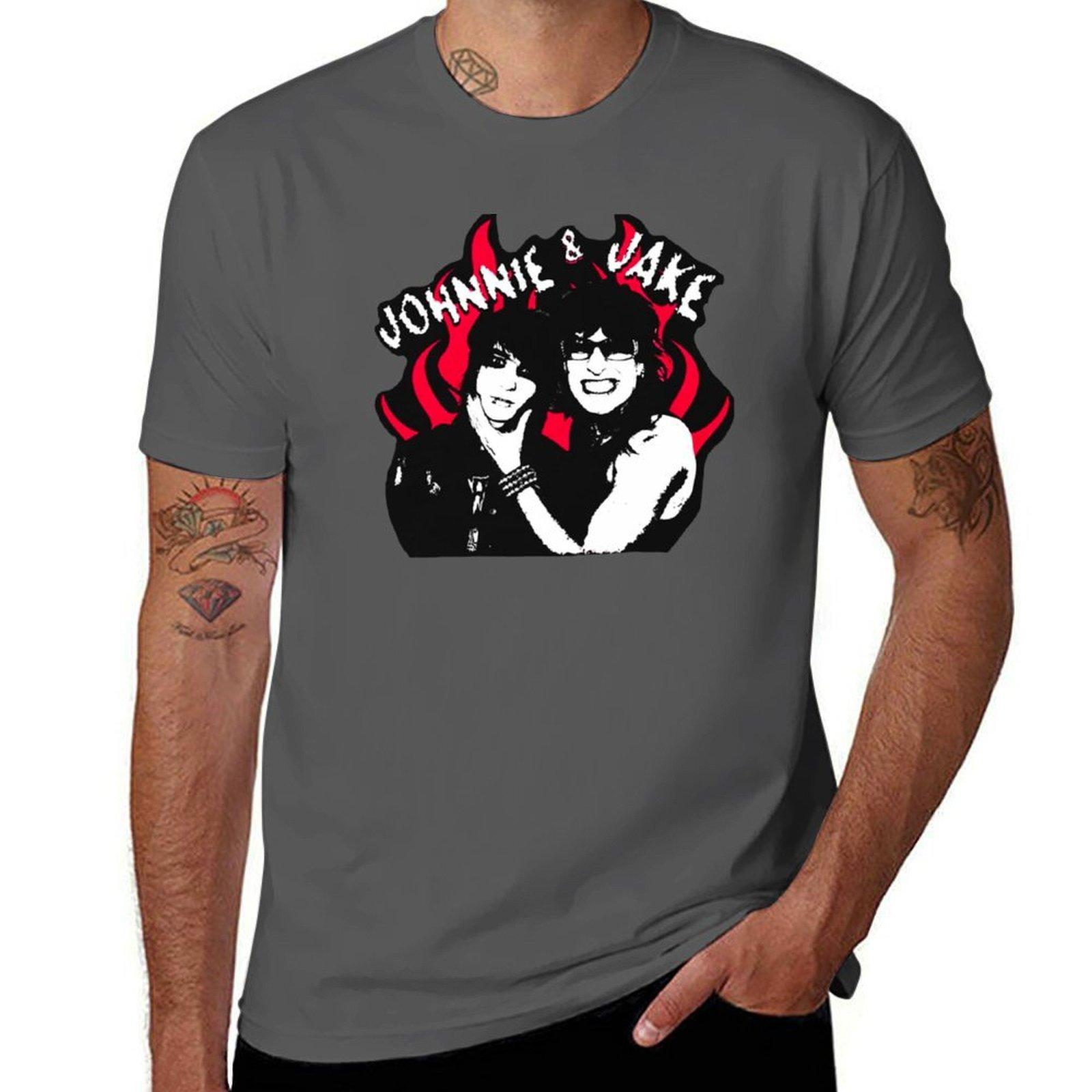 футболка jake and Johnnie flames мужская футболка с принтом футболки для мужчины графическая смешная футболка 4XL