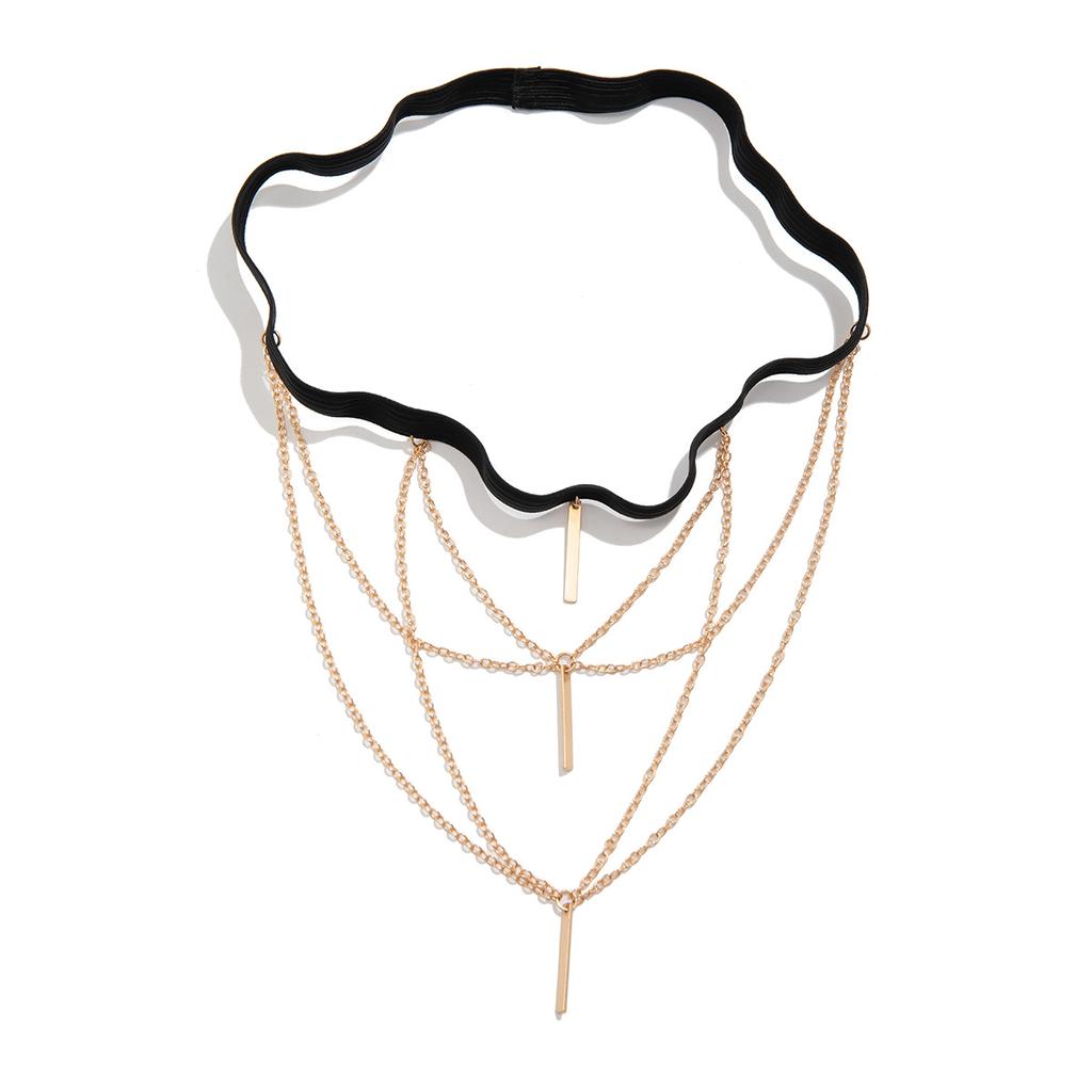 Jewelry elastic belt thigh chain leg chain holiday wind metal rod hanging chain fringed leg decoration female