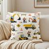 Art Transportation Cars Truck Boat Racing Cushion Cover Cushion Covers Machine Washable Wrinkle-Resistant Soft Durable