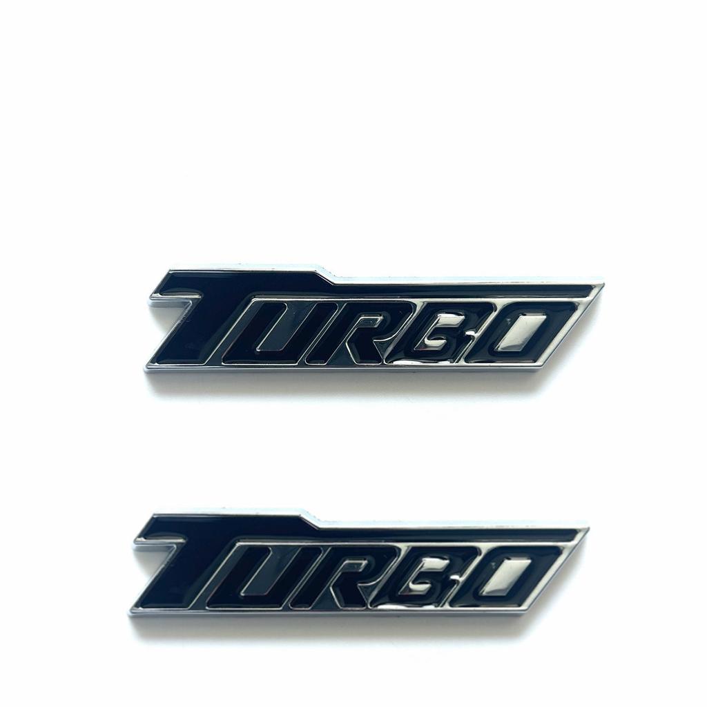 GWOXB1 Metal TURBO car logo suitable for body trunk tail side car sticker decal decorative accessories