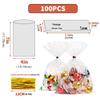 Clear Drawstring Packaging Bag for Cookies, Bread, Candy, and Baked Goods