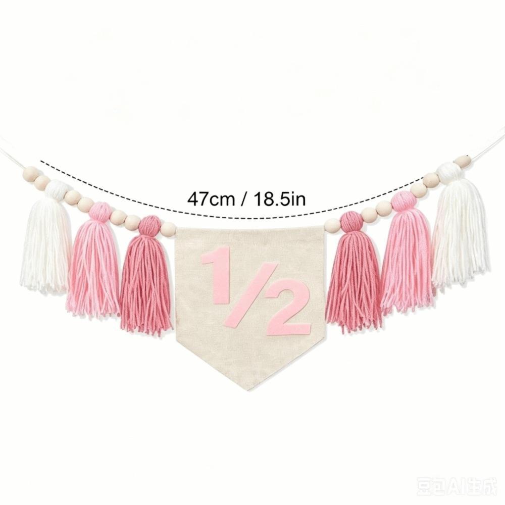 Boho-style Party Decorations 6 Month High Chair Banner High Quality Birthday Banner Photo Shoot
