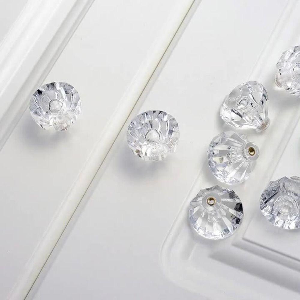 Transparent Drawer Knob 20/25/30mm Drawer Pull Handle Household Crystal Glass Cabinet Knob