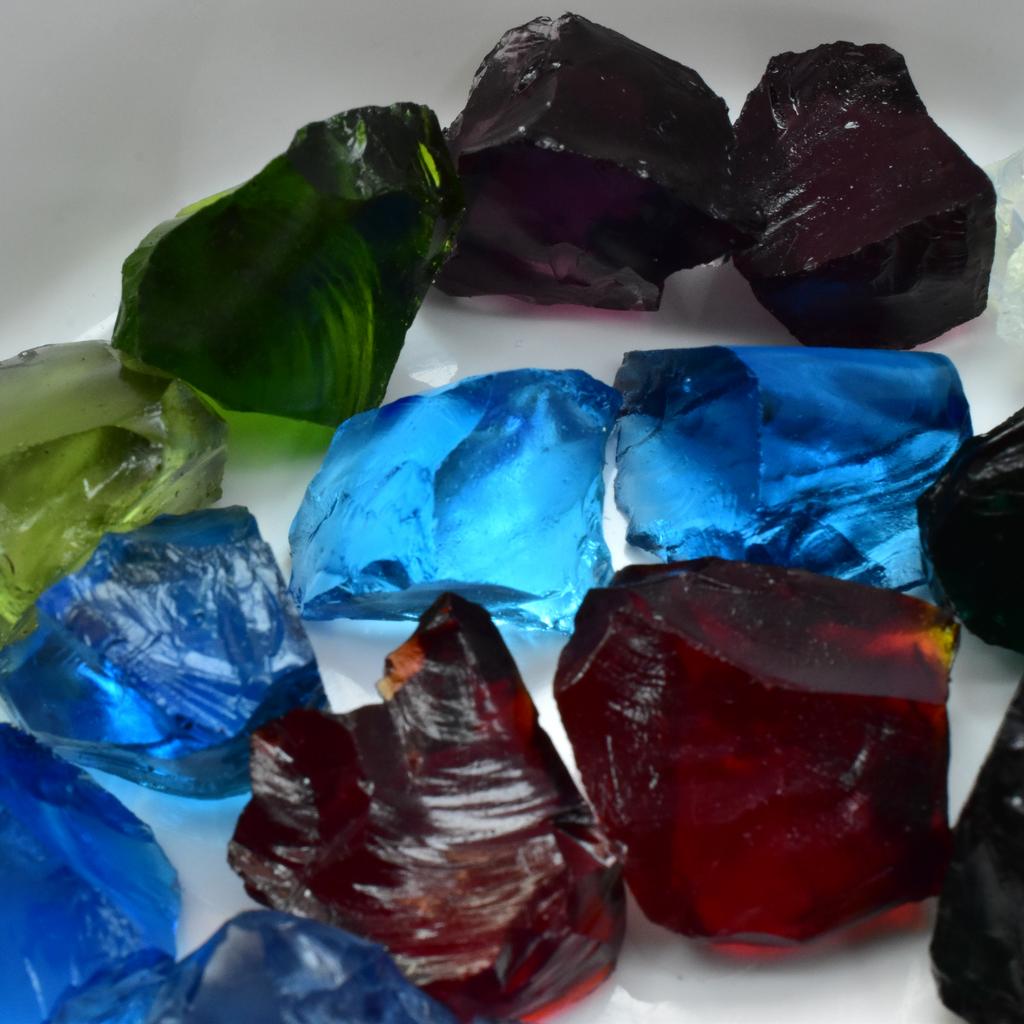 185 Ct Uncut Rough Huge Size CERTIFIED Lab-Created Topaz Mix Color Gemstone Lot