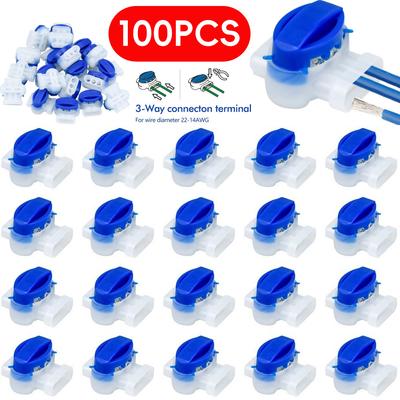 10-100PCS Cable Connector Lawnmower Electric Cable Connectors Waterproof Cable Clamps 3 Pin 314 Wire Connectors Clips