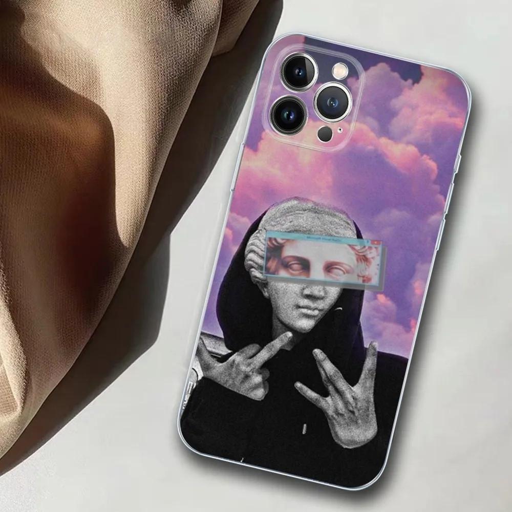 Apple Iphone15 Pro Mobile Phone Case David Statue Mobile Phone Case, Painted Anti-Drop Huawei Anti-Drop Mobile Phone