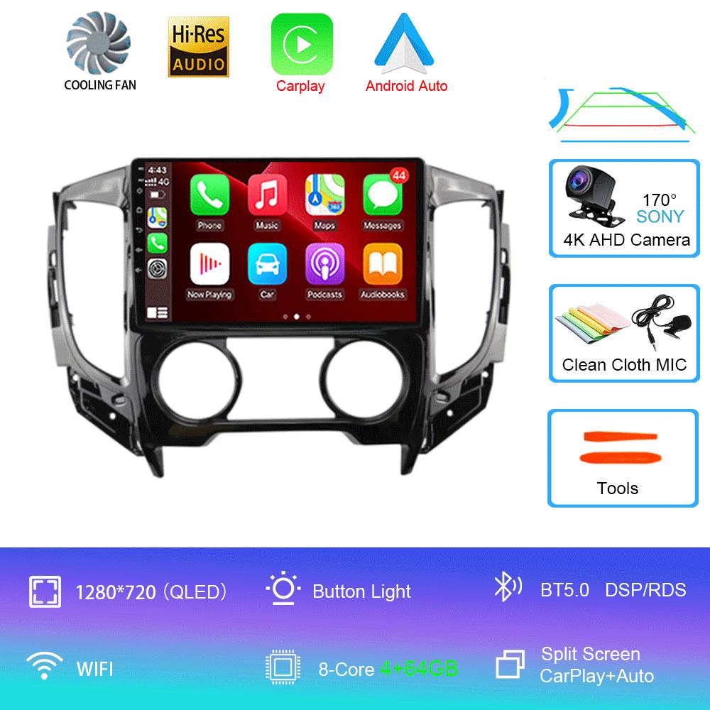 Android 14 Car Radio For Mitsubishi Pajero Sport 3 L200 2015 - 2019 Multimedia Video Player Navigation GPS Carplay Android Auto