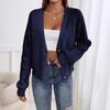 love embroidered knitted sweater jacket, European, American autumn and winter single-breasted V-neck hair
