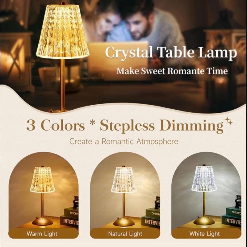 Rechargeable Desk Lamp With LED Aesthetic Design And 3 Color Light Modes For Bedrooms