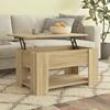 VidaXL Coffee Table Living Room Table Side Table Living Room Furniture End Table Interior 79x49x41 Cm Oak 809713