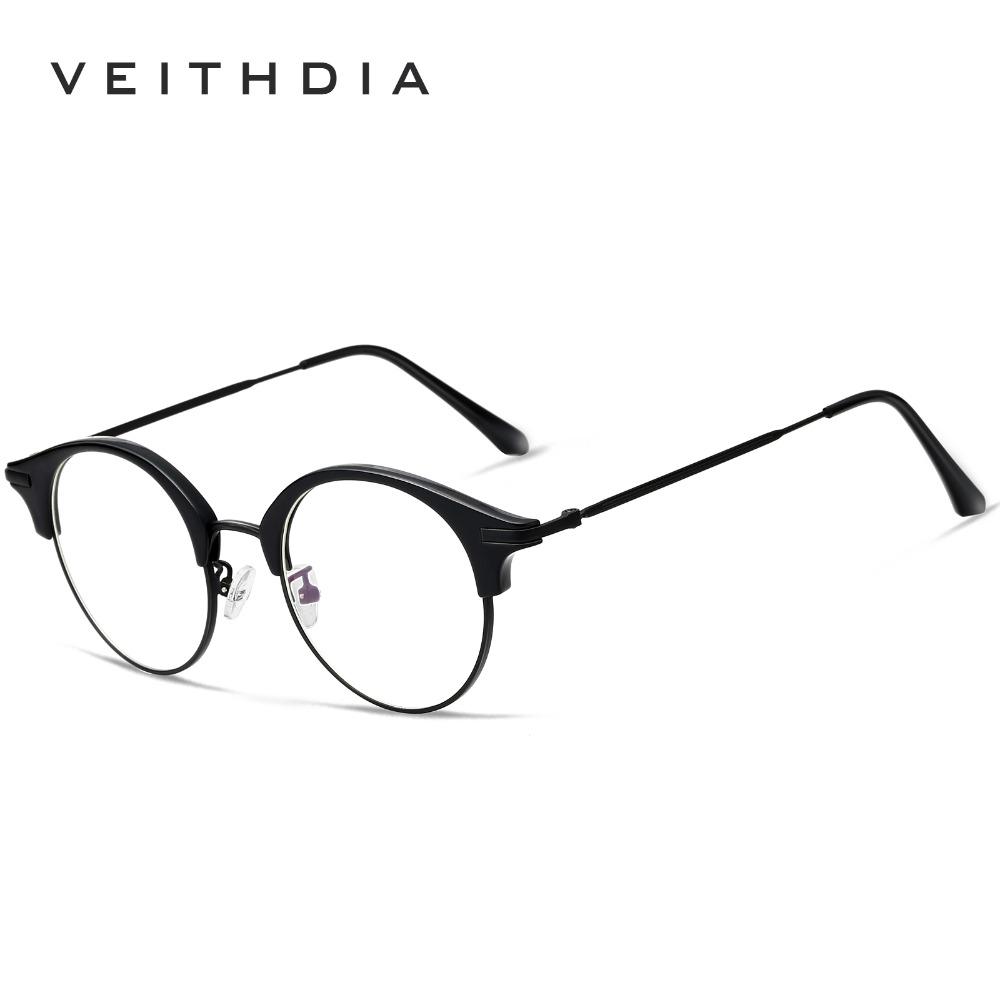Veithdia Unisex mote kvinner Brilleinnfatning menn Brilleinnfatning Vintage klare linsebriller 1230