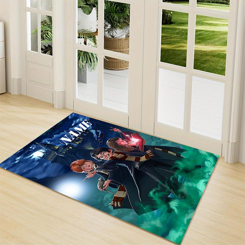 Custom Name "Harry Potter's Magical Journey" Carpet Rug Customizable Soft Washable Anti-Slip Home Living Room Sofa Mats Personalized Rug. 090984
