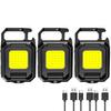 XPE Pocket Work Light 1000LM COB LED Mini Keychain Light USB Rechargeable Flashlight IPX4 Waterproof for Outdoor Camping Hiking