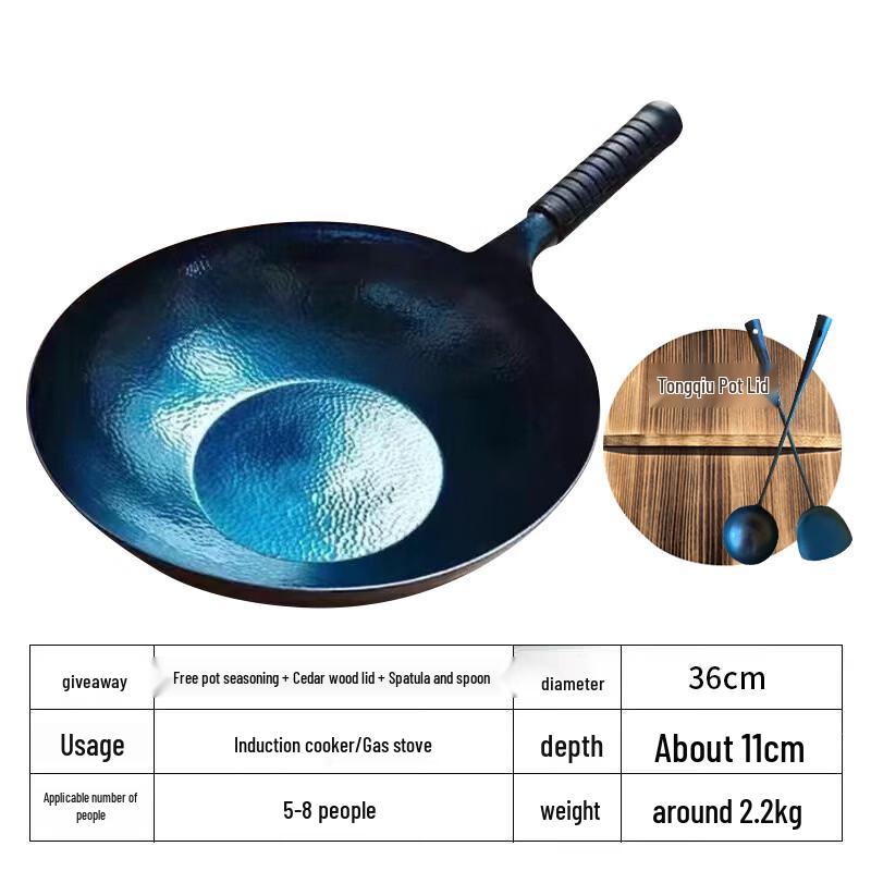Forged Wrought Iron Non-stick Flat Pan