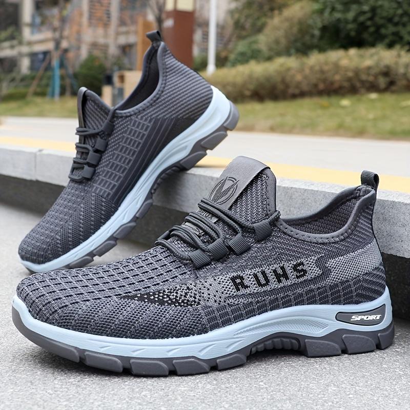 Men's Breathable Lace-Up Loafers with Non-Slip Sole & Sole Suitable for All- Outdoor Sports Casual Shoes