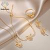 Women's Rotating Butterfly Necklace and Earrings Set: Light Luxury, Fashionable and Versatile.