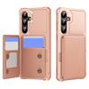 For Samsung Galaxy S24+ Case Card Slot Kickstand Leather+TPU Reinforced Corner Phone Cover