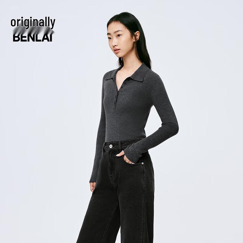 Benlai Women's Slim-Fit Long-Sleeve Knit Sweater