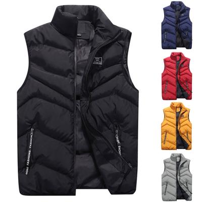 Męska jesienno-zimowa modna stójka Kolor kamizelka Kamizelka Kurtka Top Coat