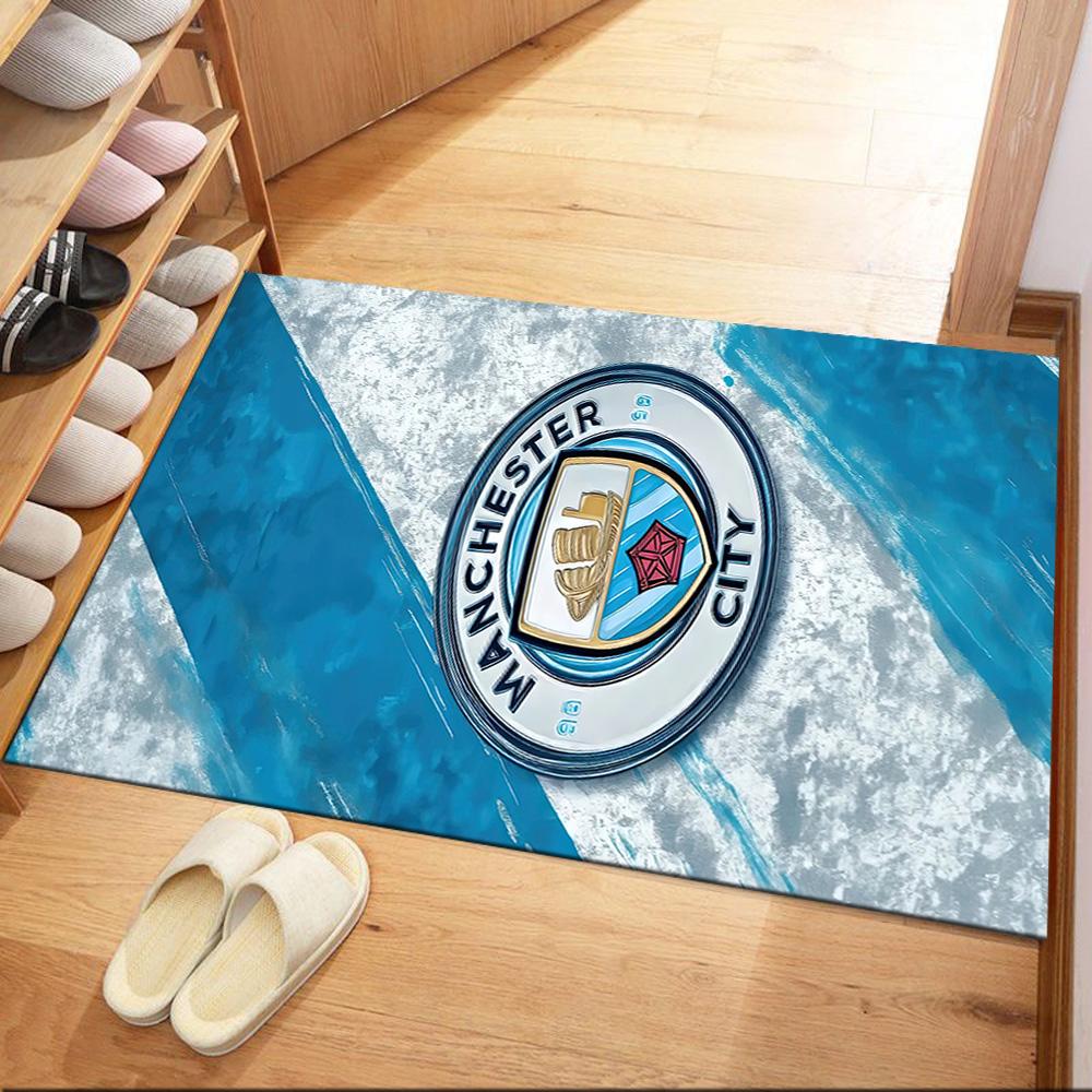 Manchester City Fc Square Rugs Are a Great Choice for Living Rooms, Bedrooms, Home Décor, and As Gifts.