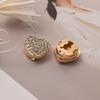 Elegant Flower Sleeve Button Brass Base Button Cover Clip Heart Shape Cufflinks  Suit Accessories