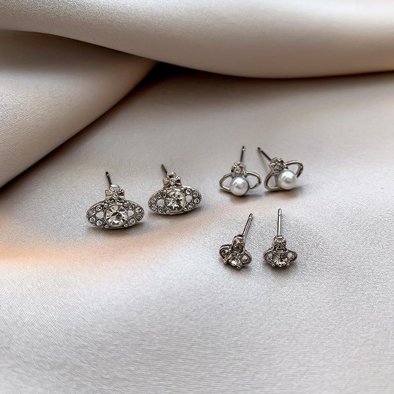 S925 Silver Needle Versatile Earrings Set – High-End, Light Luxury Forest Design for Women