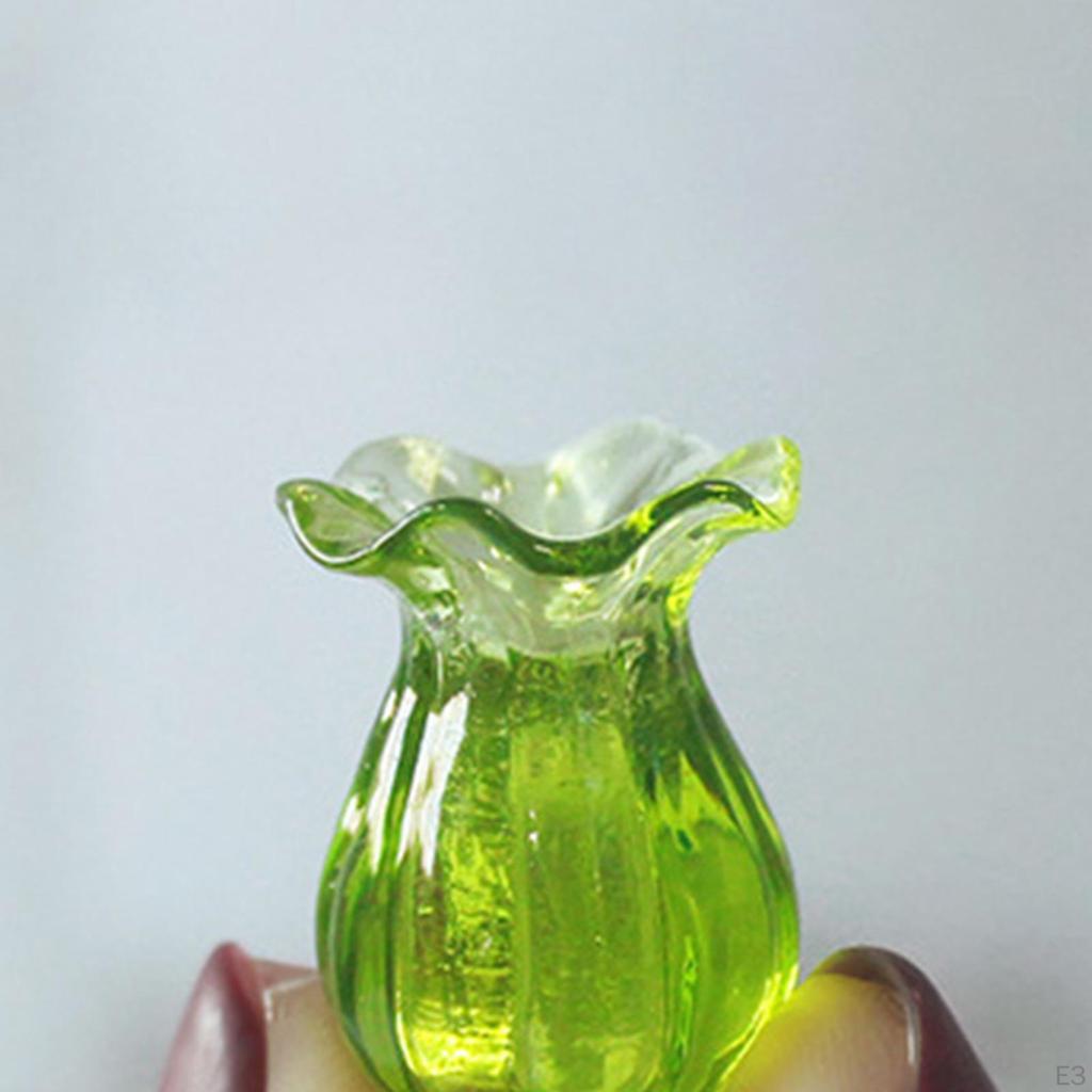 1 Piece Dollhouse Mini Vase Resin Flower Ornaments Decor, DIY Micro Landscape Decoration
