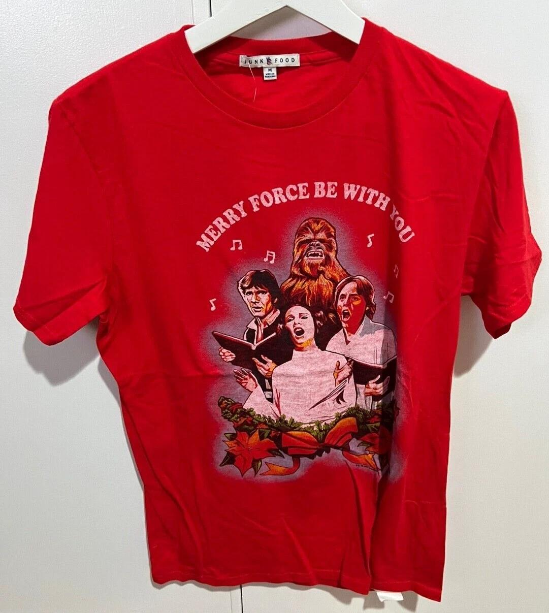 Junk Food Star Wars Red Christmas Choir Top T Shirt Crew Neck Unisex M NEW NWT 4XL