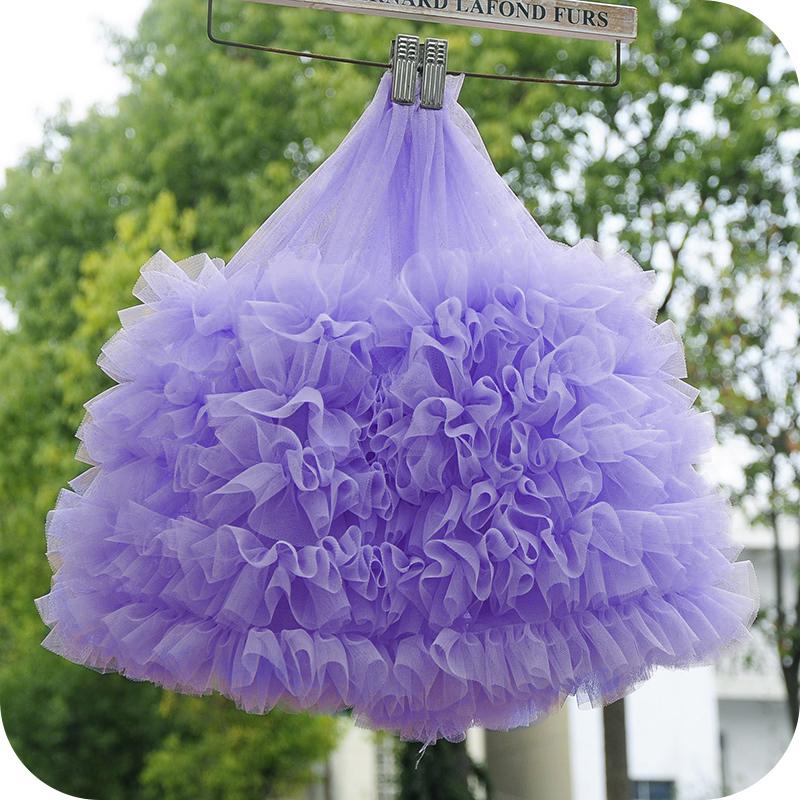 1M Pink White Blue Baby Puff Skirt Fabric 3D Mesh Pleated Ruffled Tulle Trim Girl Dress Doll Clothes Sewing Lace Diy Craft New