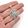 925 sterling silver Blue topaz flower pendant for women zivori jewelry