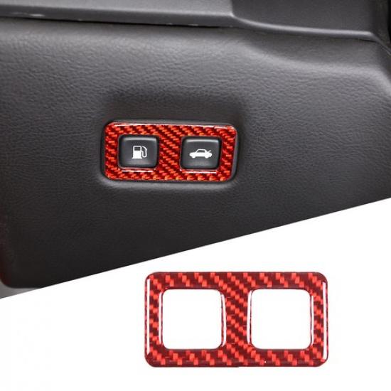 Red Carbon fiber Trunk switch button cover trim For Corvette C6 2005-2013