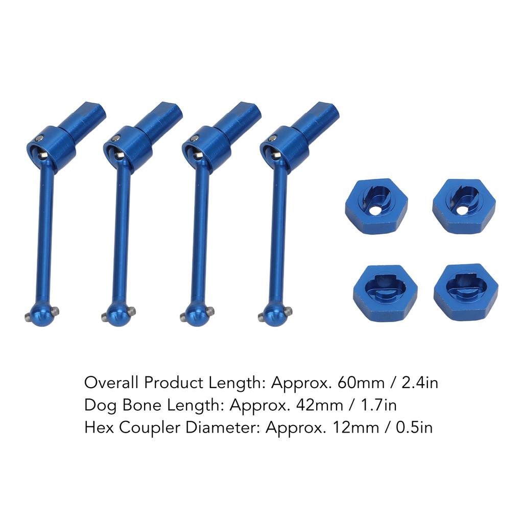 Front Rear Drive Shaft Aluminum Alloy Driveshaft CVD for   Latrax Teton 1Celsius18 RC Car