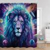 Wild Animals Shower Curtains Tigers Panthers Lions Wolves Bathroom Curtain Modern Polyester Fabric Home Decorations For Bath