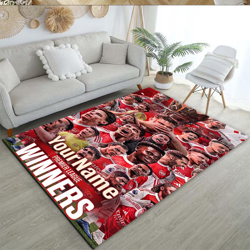 Arsenal Customize Your Name Carpet Suitable for Hallway Outdoor Living Rooms Dining Room Antislip Carpet Anime Office Decor
